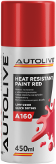 Фарба високотемпературна AUTOLIVE A160 HEAT RESISTANT PAINT червона 450 мл