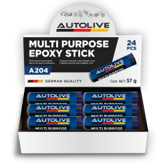 Двокомпонентний клей-шпаклівка AUTOLIVE A204 Multi Purpose Epoxy Stick 57г