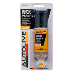 Двокомпонентний клей для пластику AUTOLIVE A202 Rapid Epoxy Plastic 25мл 12шт